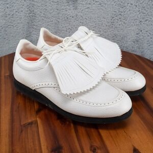 Vintage Womens Etonic Made in USA White Golf Shoes Size 6.5 M